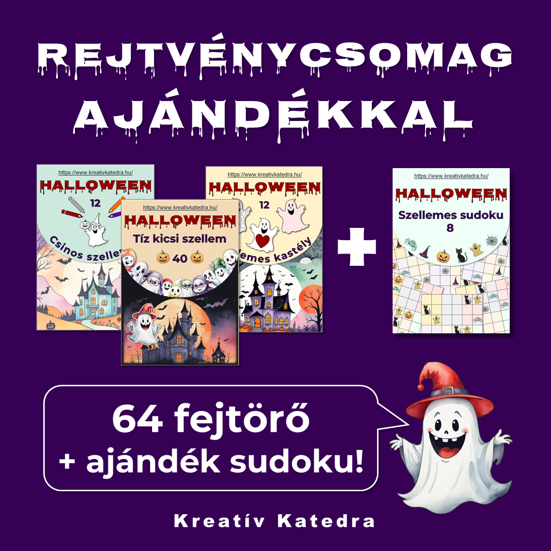 Halloween rejtvénycsomag ajándékkal